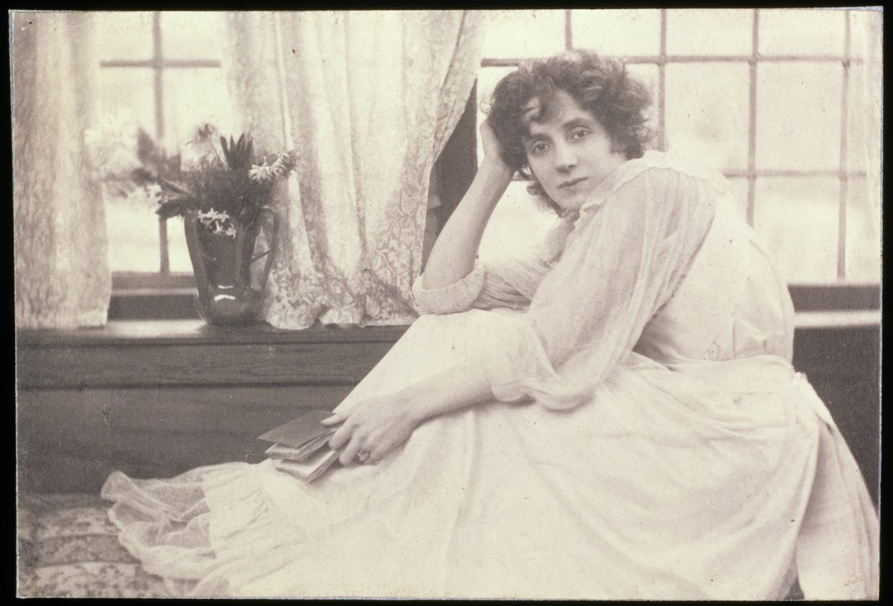 Portrætfotografi af Beatrice Stella Tanner (1865-1940) Fru Patrick Campbell, af Frederick Hollyer (1837-1933) af Frederick Hollyer