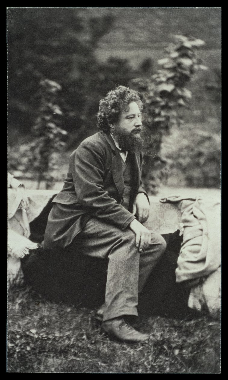 Portrætfotografi af William Morris (1834-96) af Frederick Hollyer (1837-1933) (sepiafoto) af Frederick Hollyer