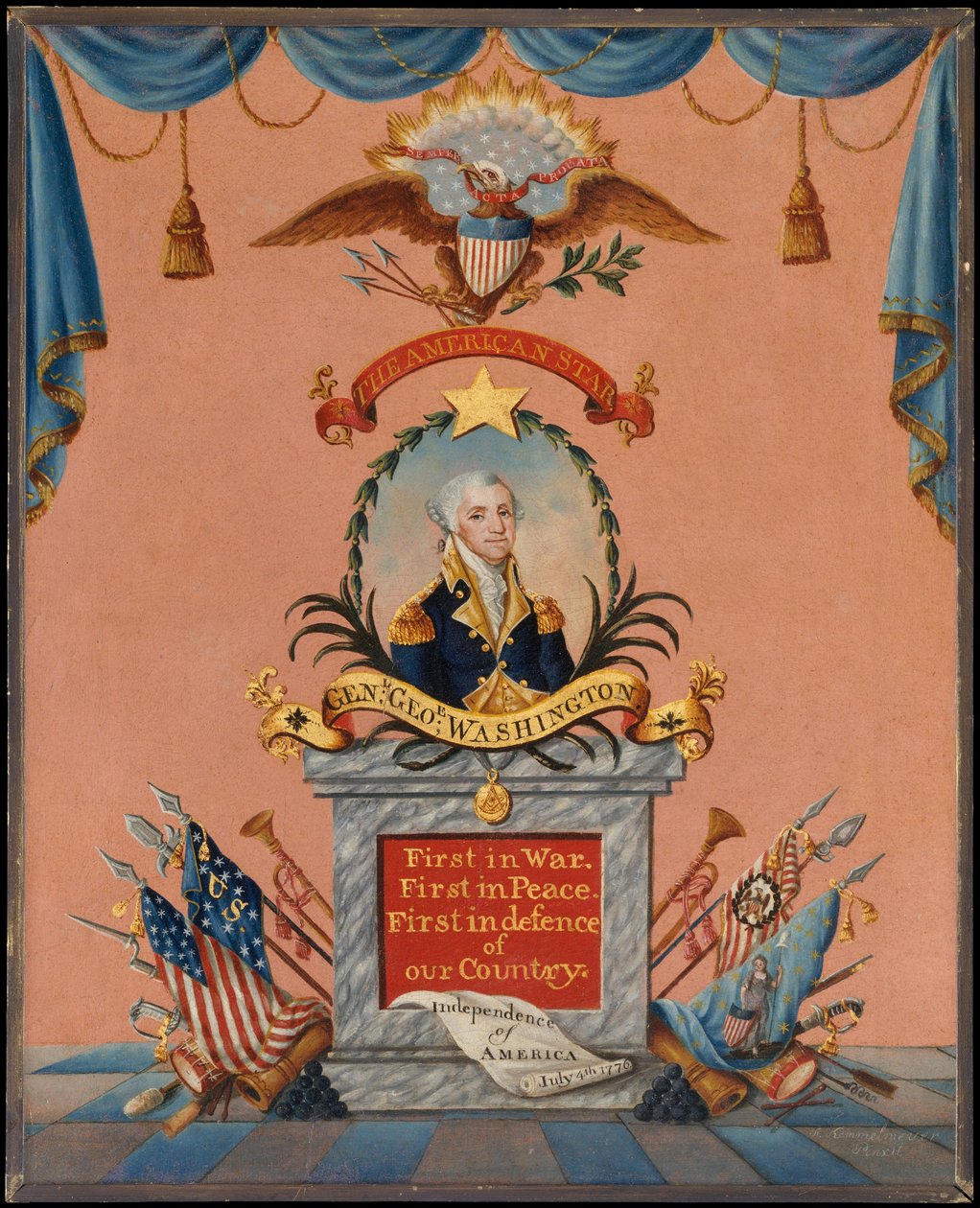 Den amerikanske stjerne George Washington, ca. 1803. af Frederick Kemmelmeyer