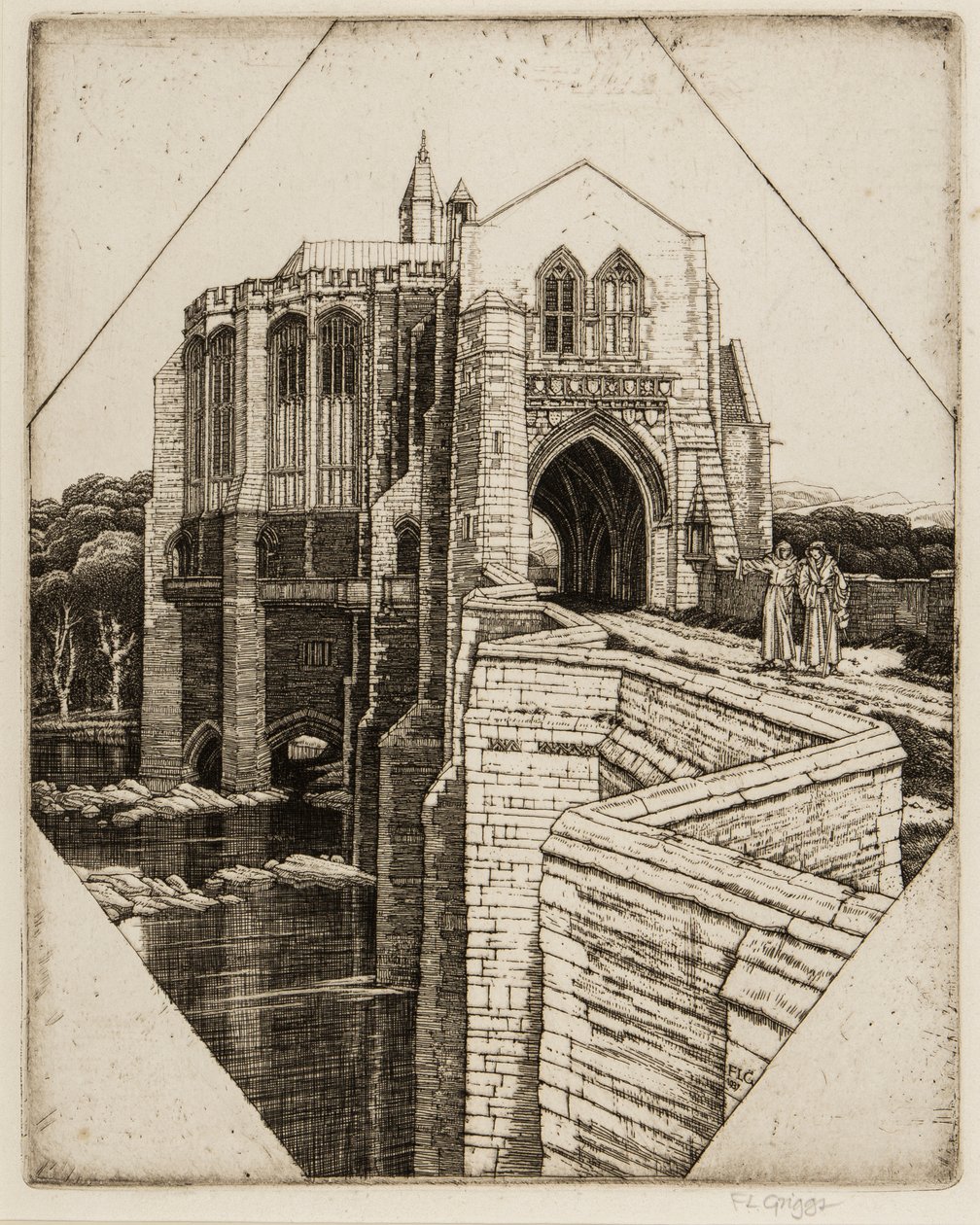 St Botolphs Bridge nr. 2, 1936-37 af Frederick Landseer Maur Griggs