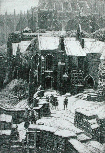 The Almonry, Chipping Campden 1925 (radering) af Frederick Landseer Maur Griggs