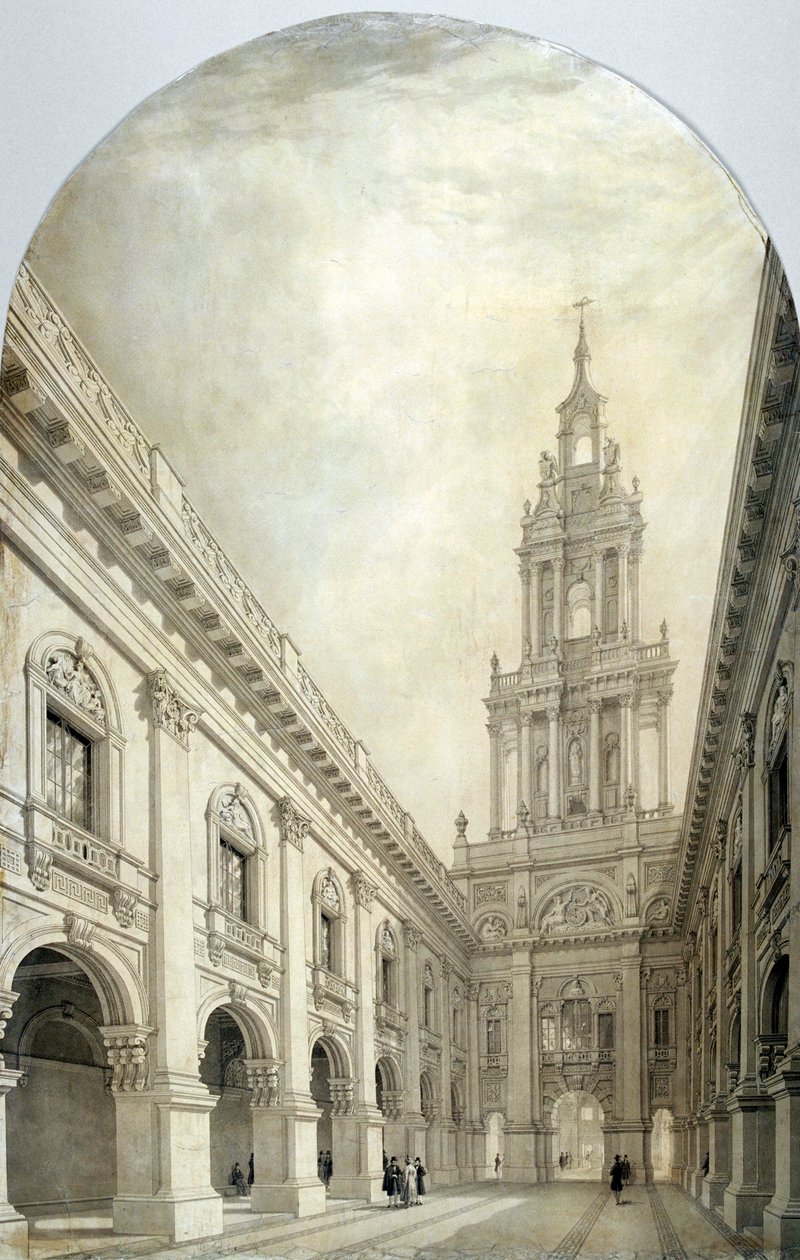 Design til den nye Royal Exchange, 1839. af Frederick Mackenzie