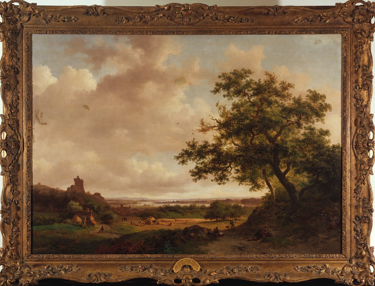 Udsigt over Meuse, Holland, 1859 af Frederick Marianus Kruseman