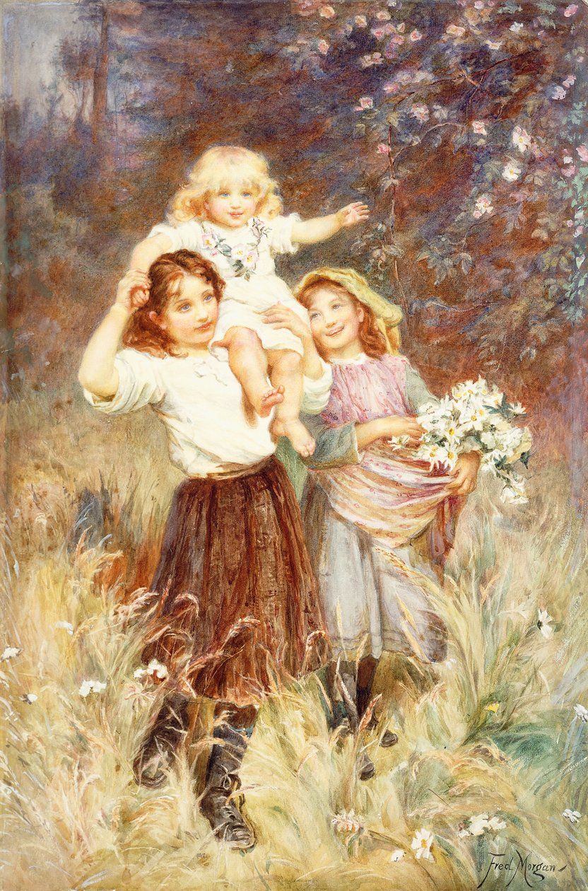 Indsamling af blomster, af Frederick Morgan