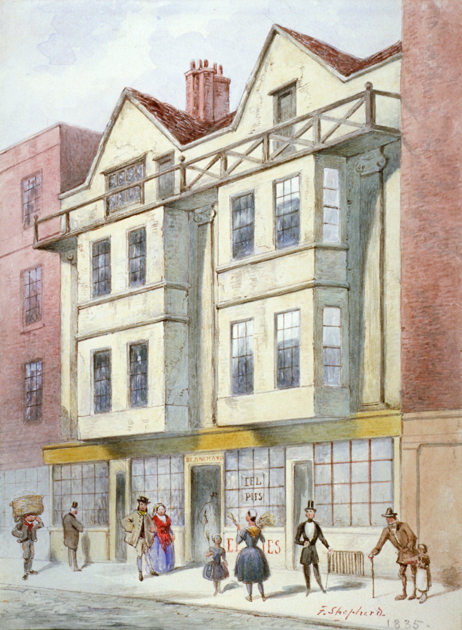 Blanchards lokaler, Fleet Street, City of London, 1835 af Frederick Napoleon Shepherd