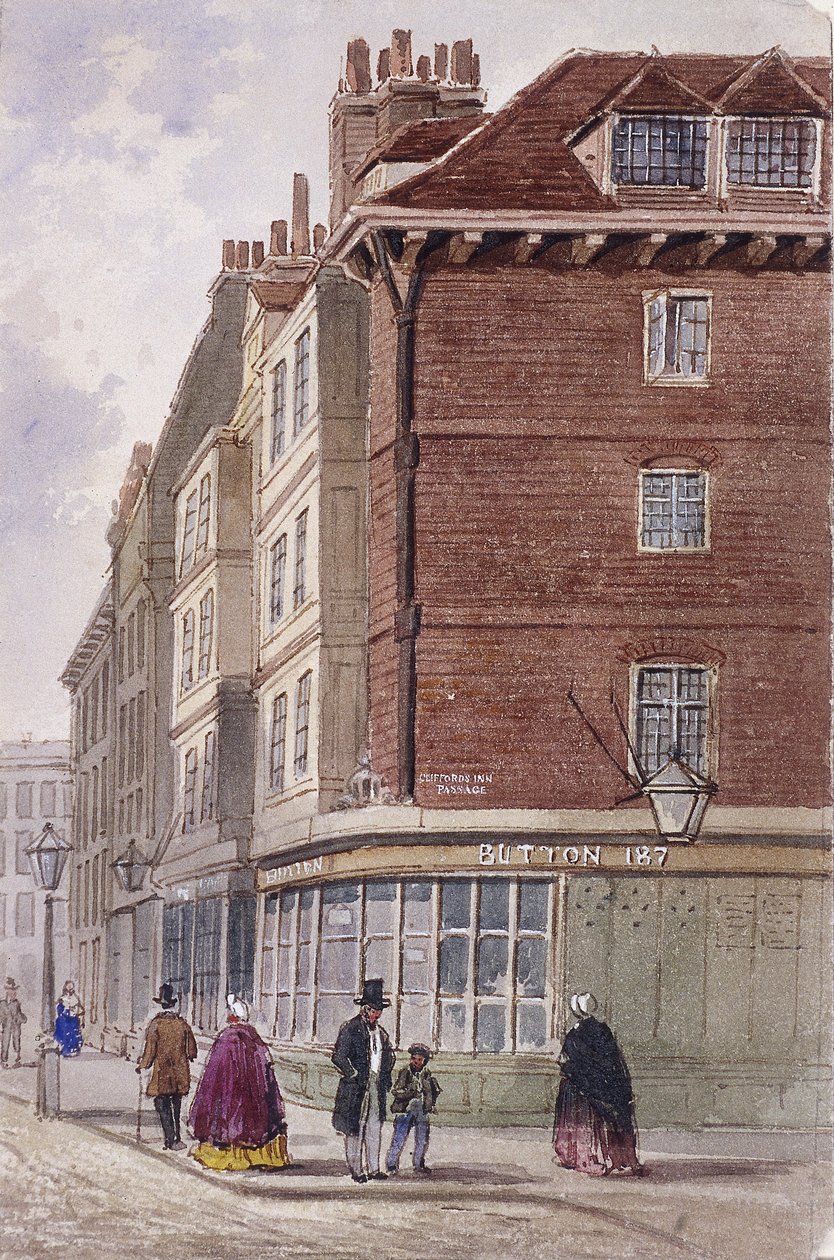 Fleet Street, London, c1845 af Frederick Napoleon Shepherd