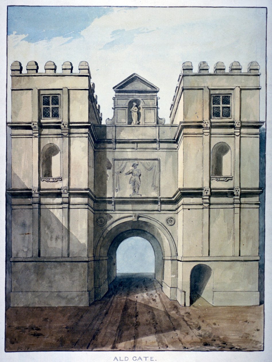 Aldgate, London, c1820 af Frederick Nash