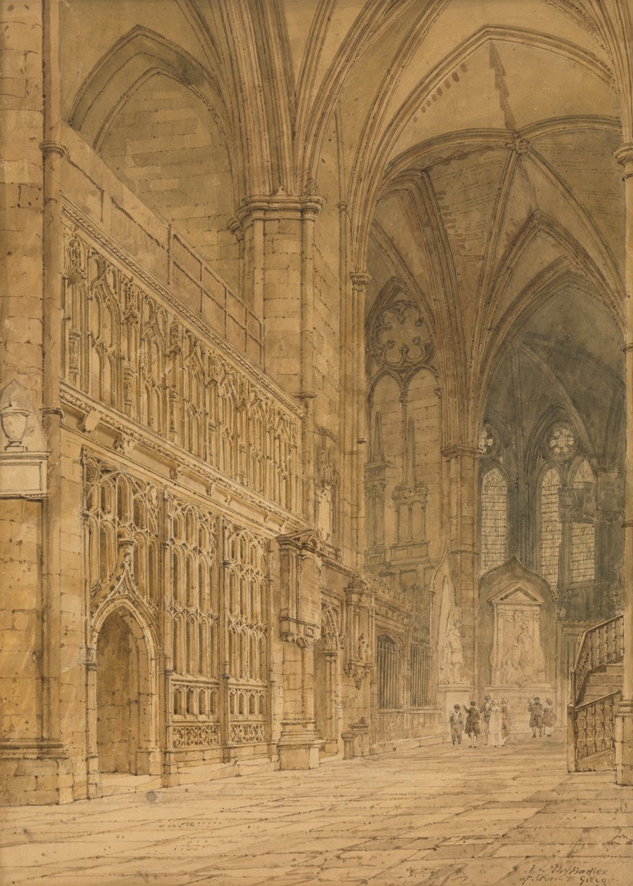 Ambulant, Westminster Abbey af Frederick Nash