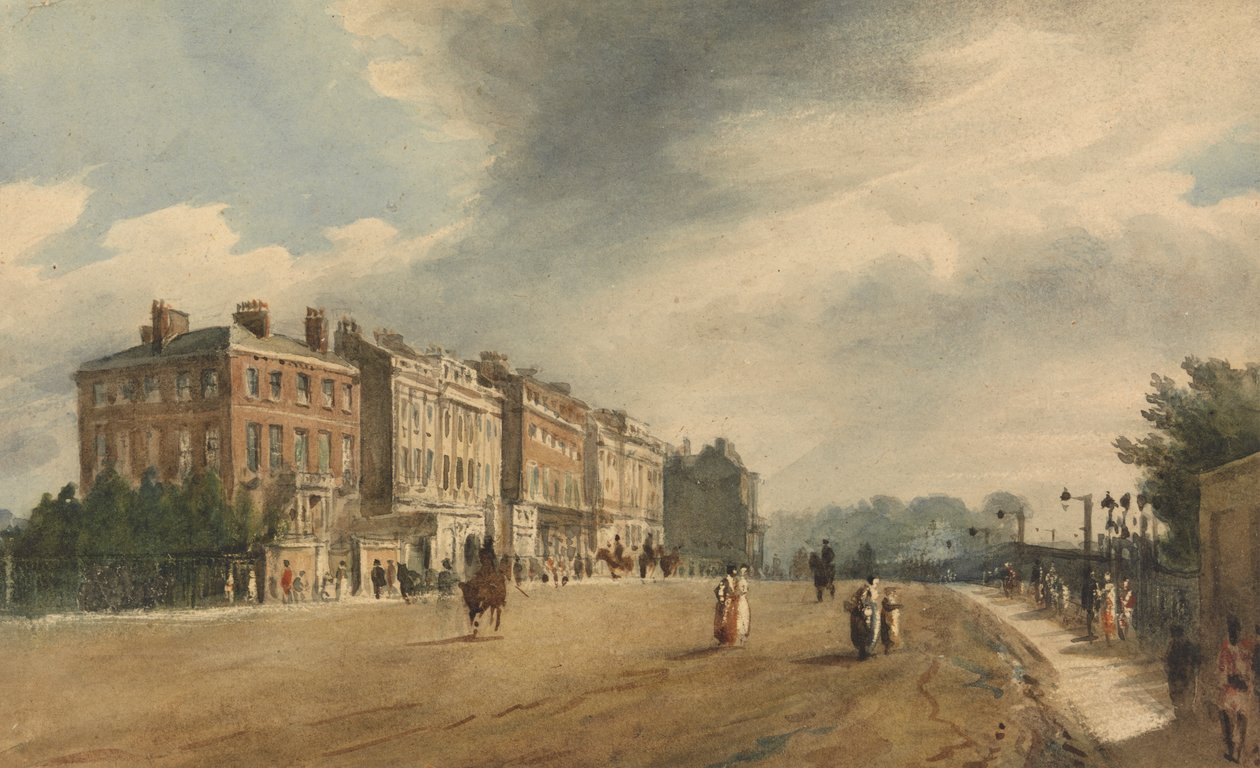 Apsley House og Piccadilly ... fra Hyde Park Corner af Frederick Nash