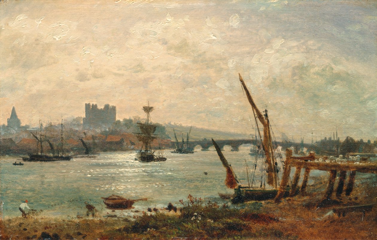 Rochester Cathedral and Castle af Frederick Nash