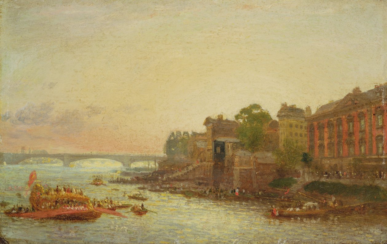 Somerset House, London, ca. 1820-30 af Frederick Nash