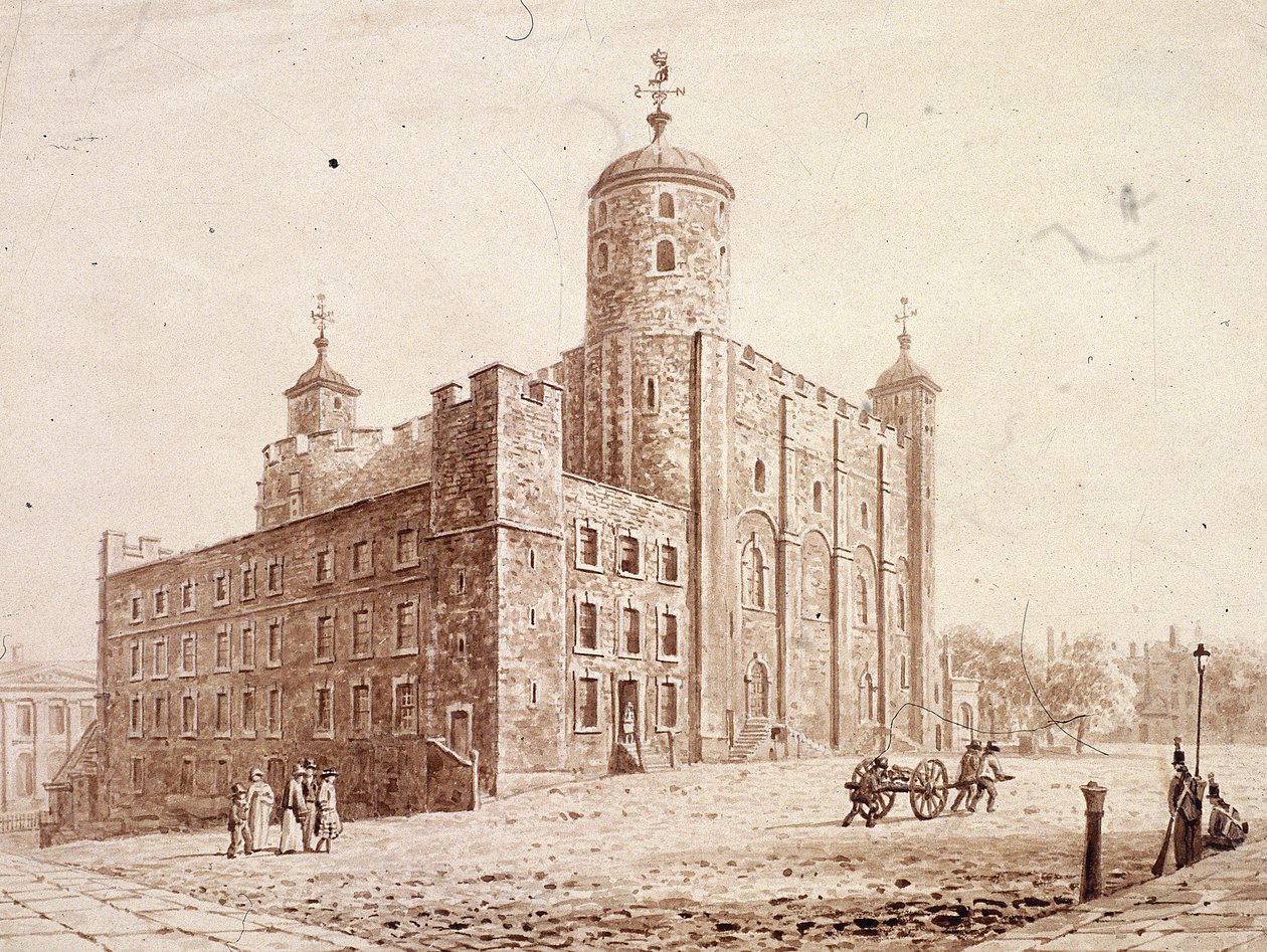 Tower of London, London, c1820 af Frederick Nash
