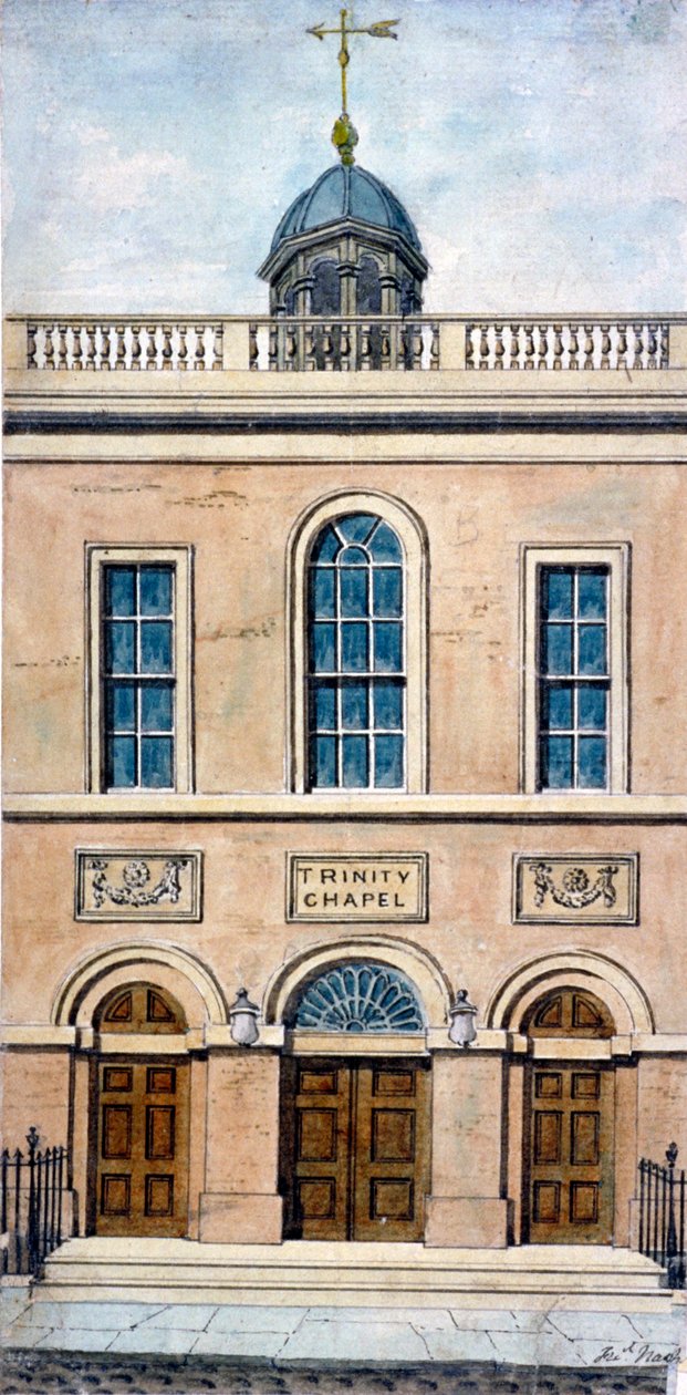 Trinity Chapel, Conduit Street, Westminster, London, 1801. af Frederick Nash