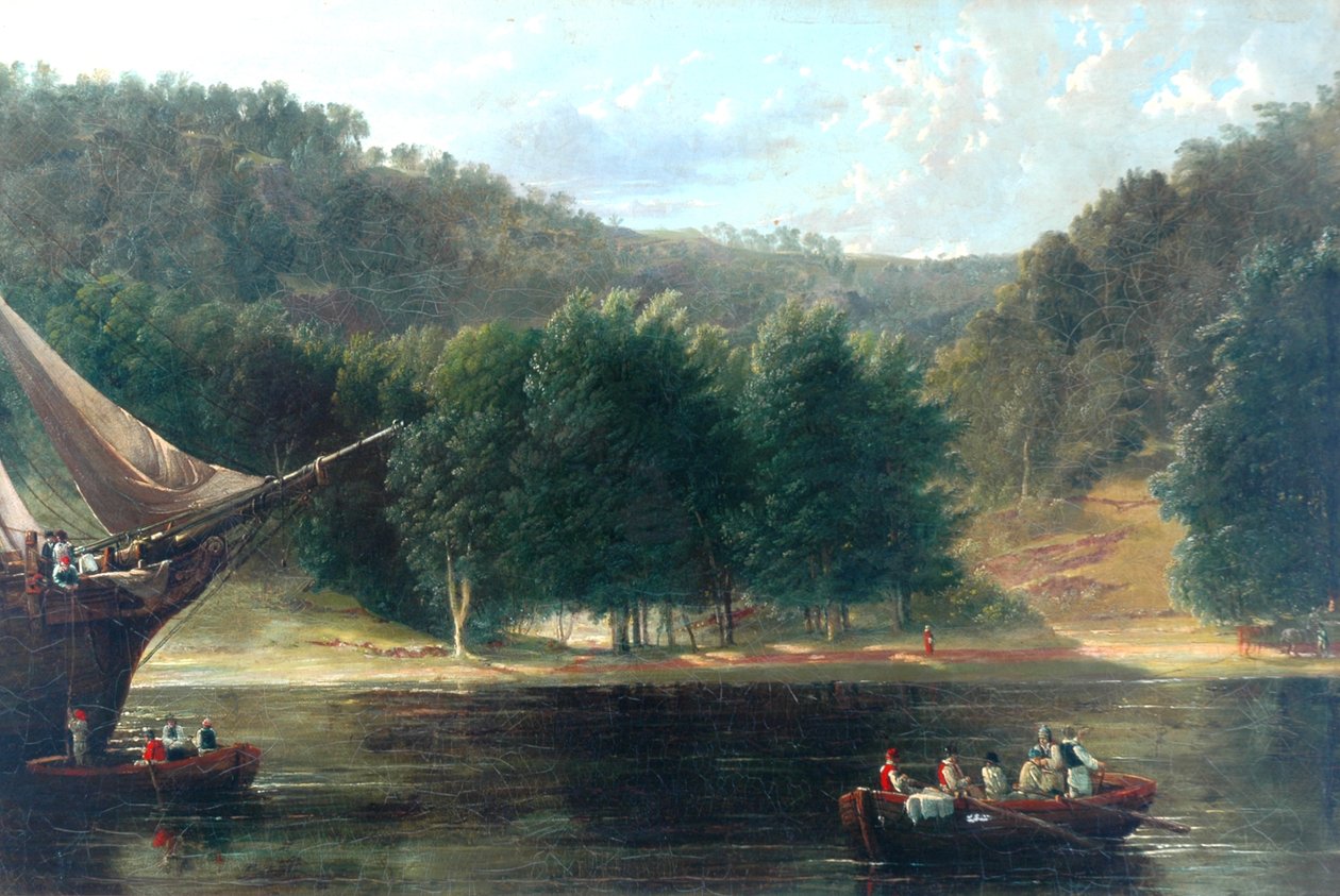 Kystscene, 1835 af Frederick Richard Lee