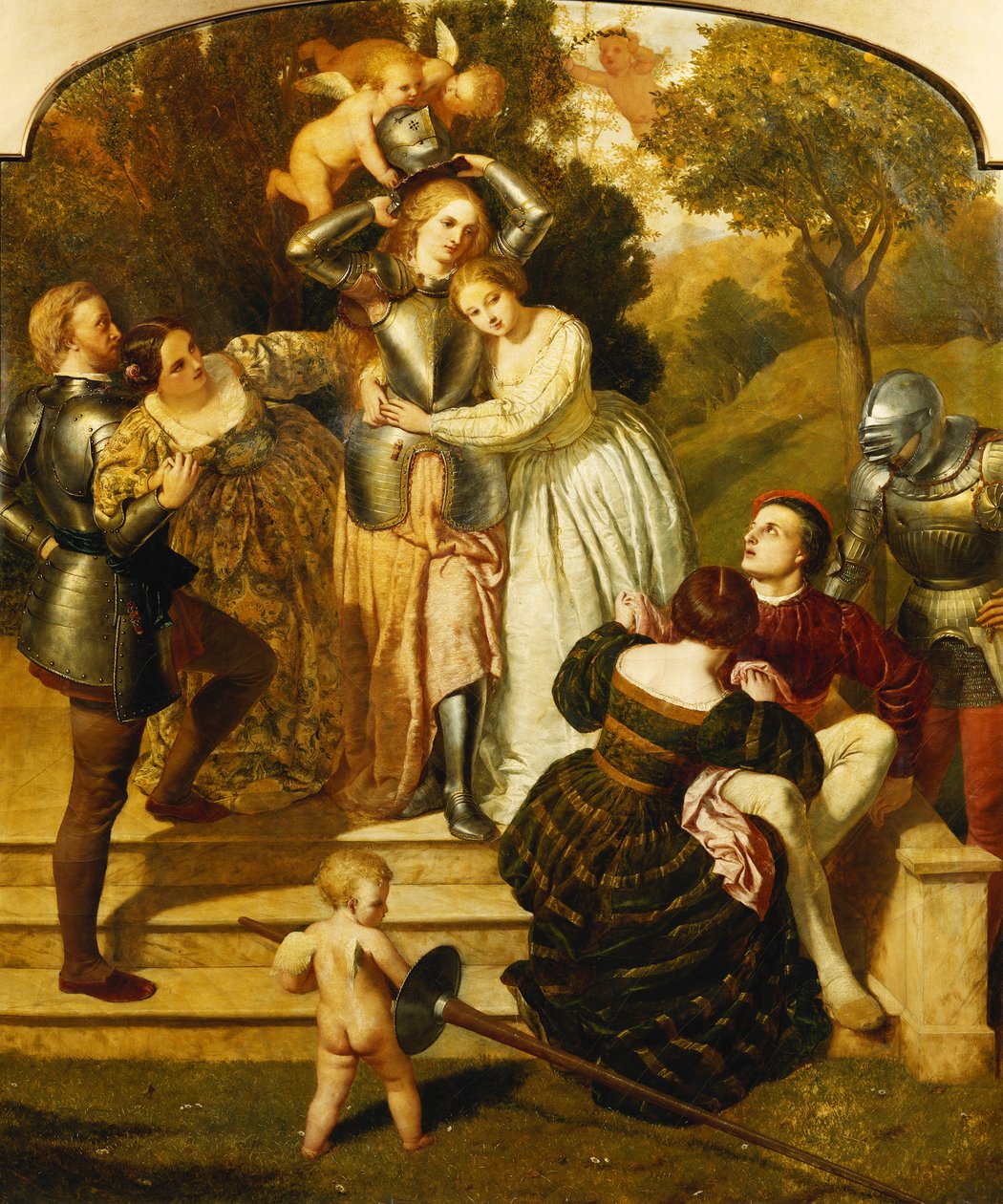Britomart Unarming, c.1855 af Frederick Richard Pickersgill