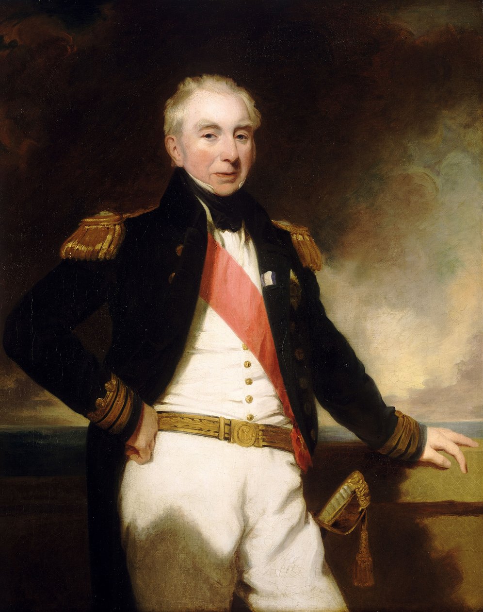 Admiral Sir Robert Stopford (1768-1847), begyndelsen til midten af det 19. århundrede (olie på lærred) af Frederick Richard Say