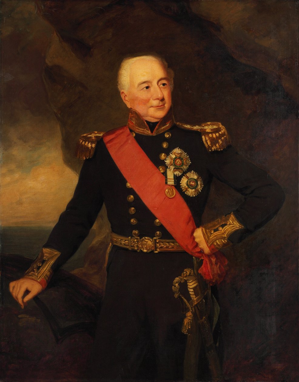 Admiral Sir William Hargood (1762-1839), begyndelsen af det 19. århundrede (oliemaleri) af Frederick Richard Say
