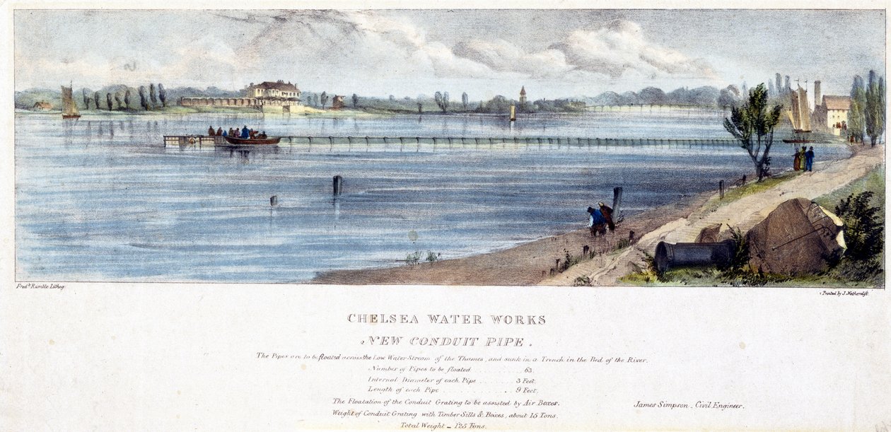 Chelsea Water Works, New Conduit Pipe af Frederick Rumble
