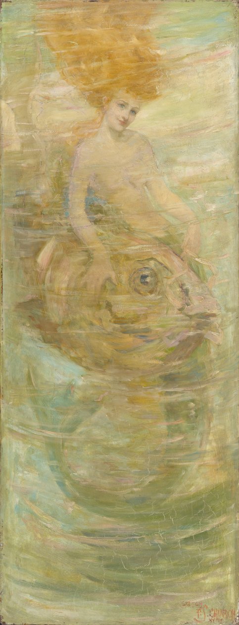 Havfrue, ca. 1889 (olie på lærred) af Frederick Stuart Church