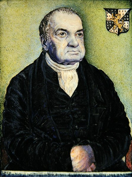 Portræt af William Williams, ca. 1828 (akvarel på elfenben) (par til 367110) af Frederick Tatham