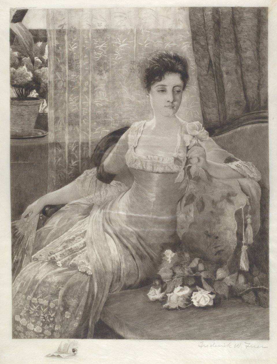 Uden titel (Girl on a Couch) af Frederick W. Freer