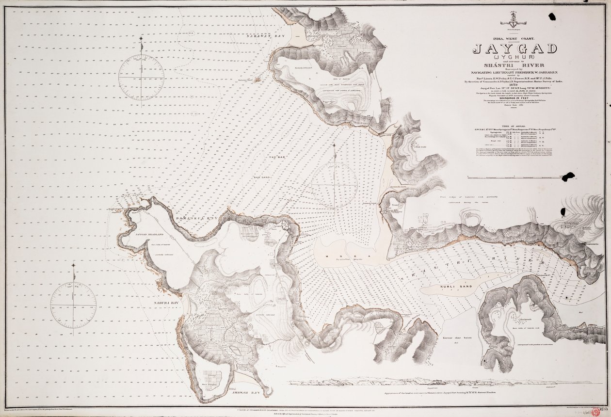 Jaygad (jyghur) og indgangen til Shatri-floden. af Frederick W. Jarrad