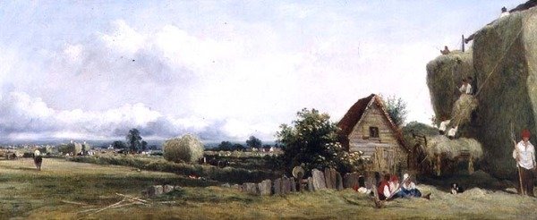 Høproduktion (olie på lærred) af Frederick Waters Watts