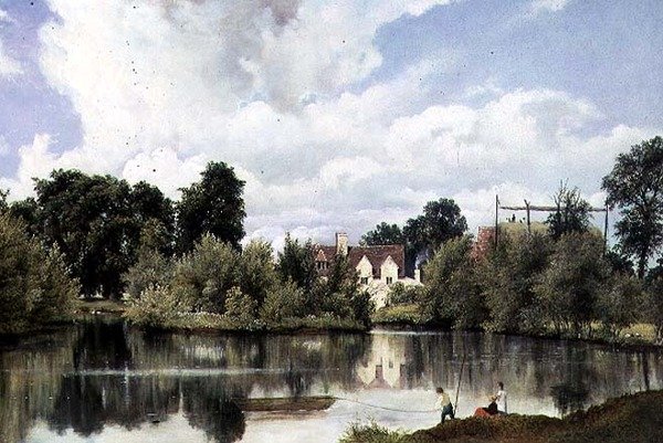 Flodlandskab, Suffolk af Frederick Waters Watts