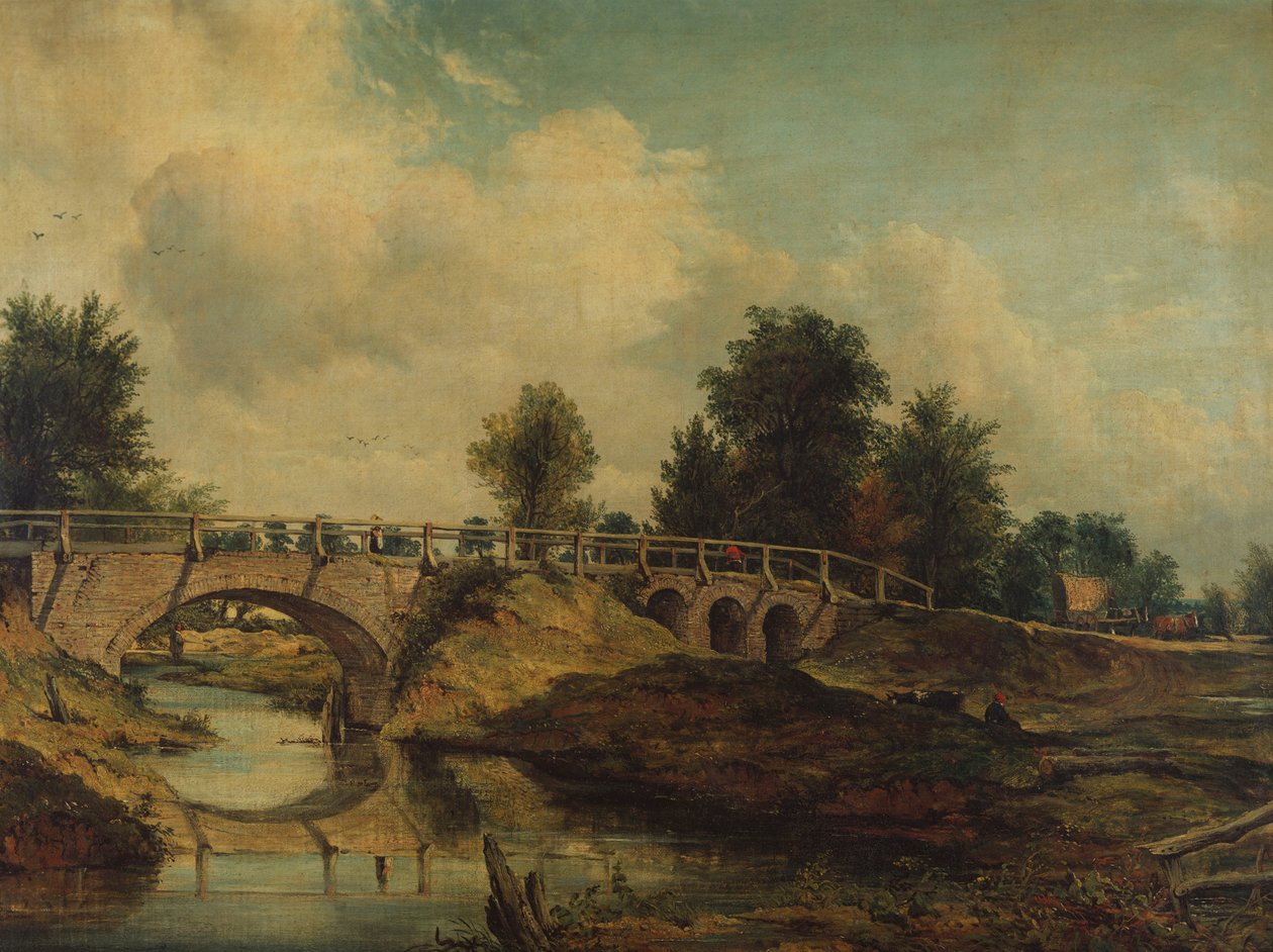 Broen over floden Stour af Frederick Waters Watts