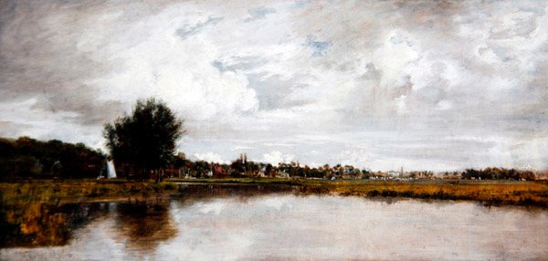 The River Yare ved Thorpe, nær Norwich, ca. 1820-21 (olie på lærred) af Frederick Waters Watts