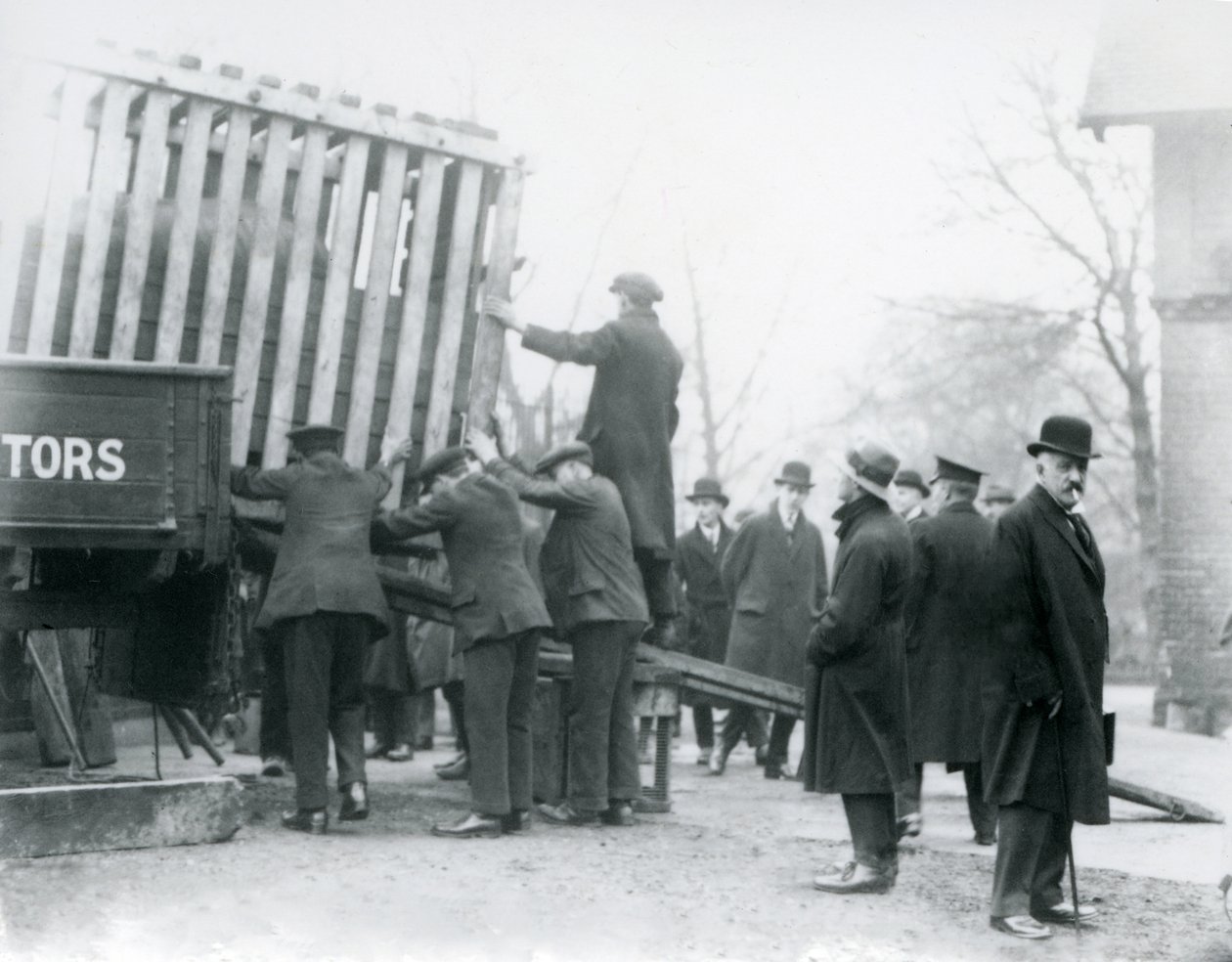 Aflæsning af det nyankomne indiske næsehorn, London Zoo af Frederick William Bond