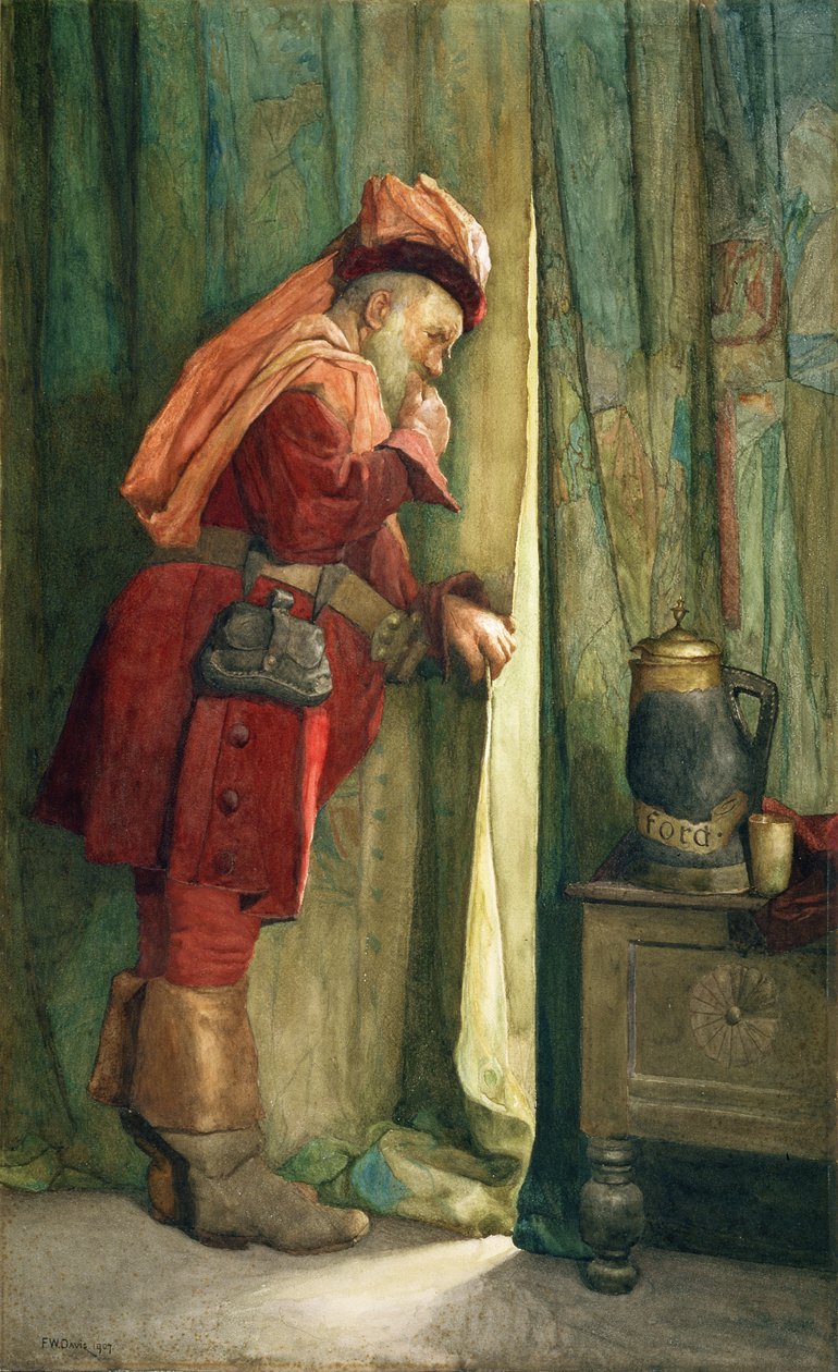 Falstaff "Jeg vil undslippe mig bag Arras" af Frederick William Davis