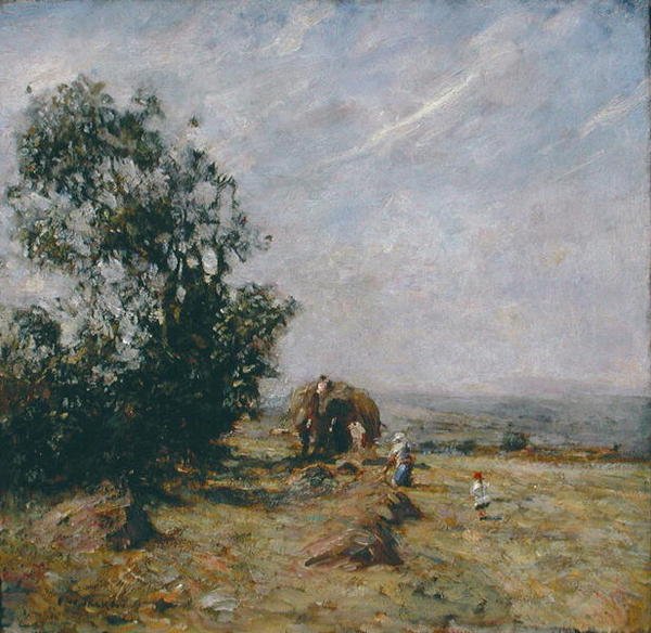 Høstscene (olie om bord) af Frederick William Jackson