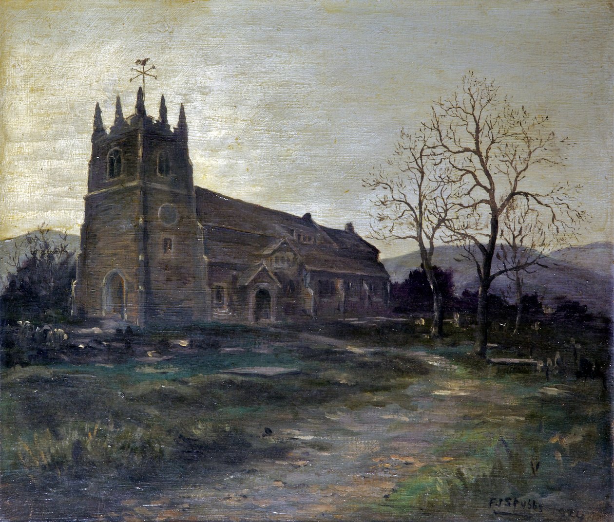 Old Oldham Kirke af Frederick William Jackson