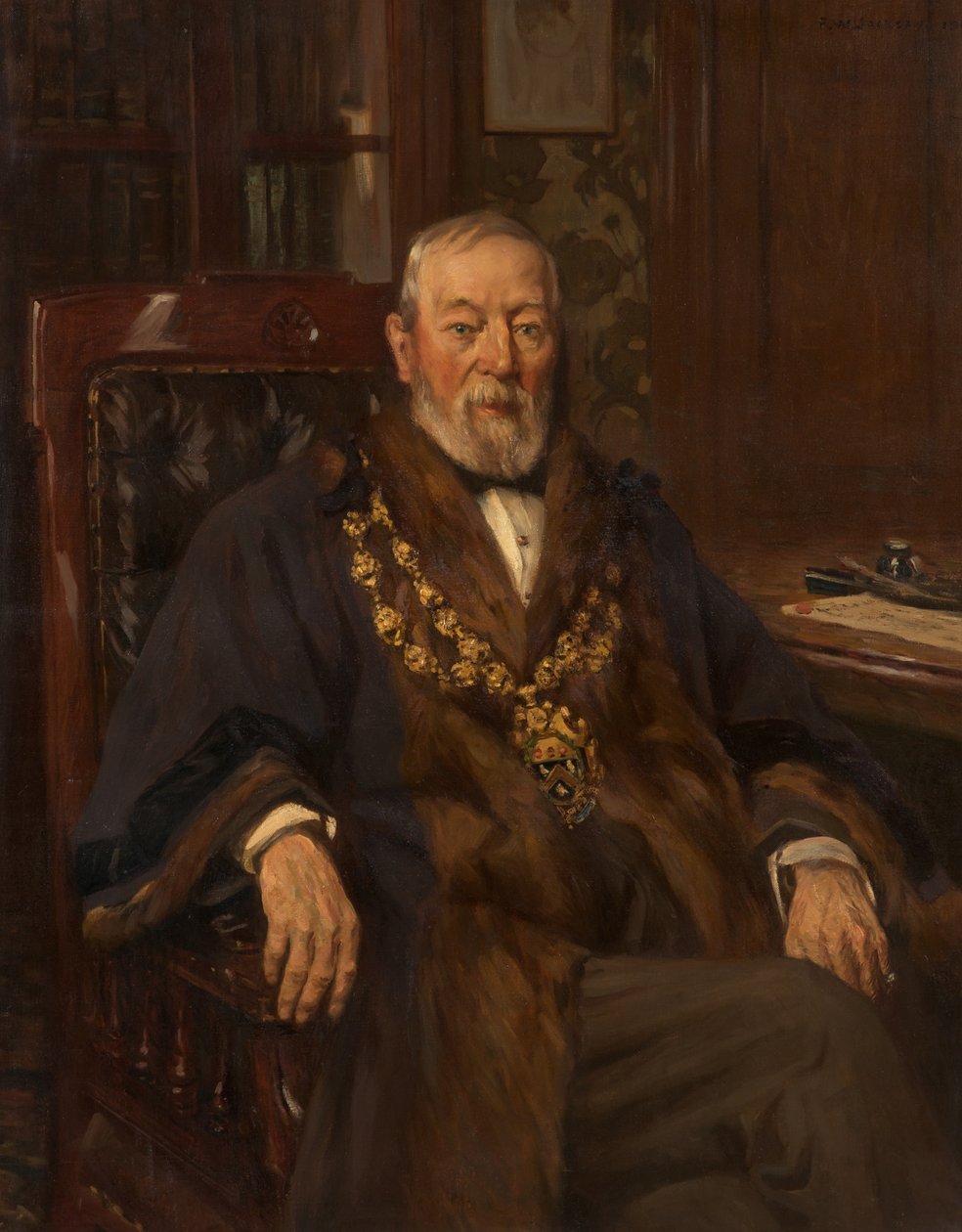 Portræt af Abraham Crompton af Frederick William Jackson