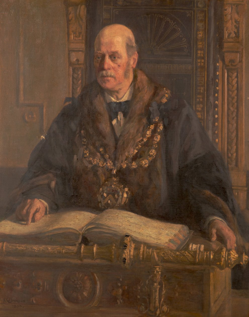 Portræt af Alfred Waddington af Frederick William Jackson