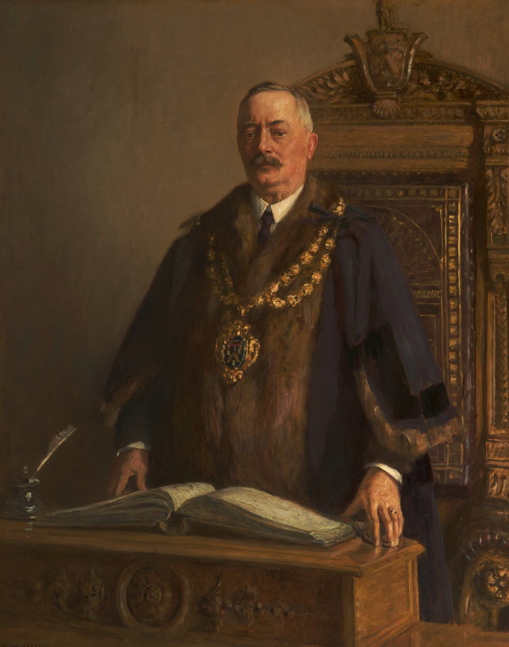 Portræt af Thomas Bolton, ca. 1908-09 (olie på lærred) af Frederick William Jackson