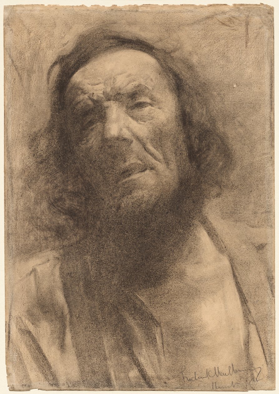 Hoved af en mand, 1884. af Frederick William MacMonnies