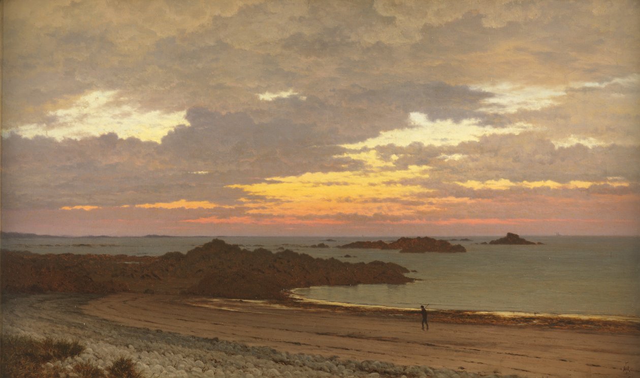 Aften ved kysten, 1887 af Frederick William Meyer