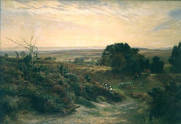 South Dorset Hunt på Eggerdon Hill af Frederick William Newton Whitehead