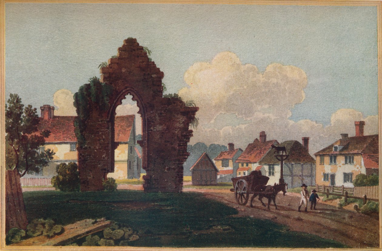 Rester af et gammelt kapel, Milkhouse Street, nær Cranbrook, Kent, 1813 af Frederick Wilton Litchfield Stockdale