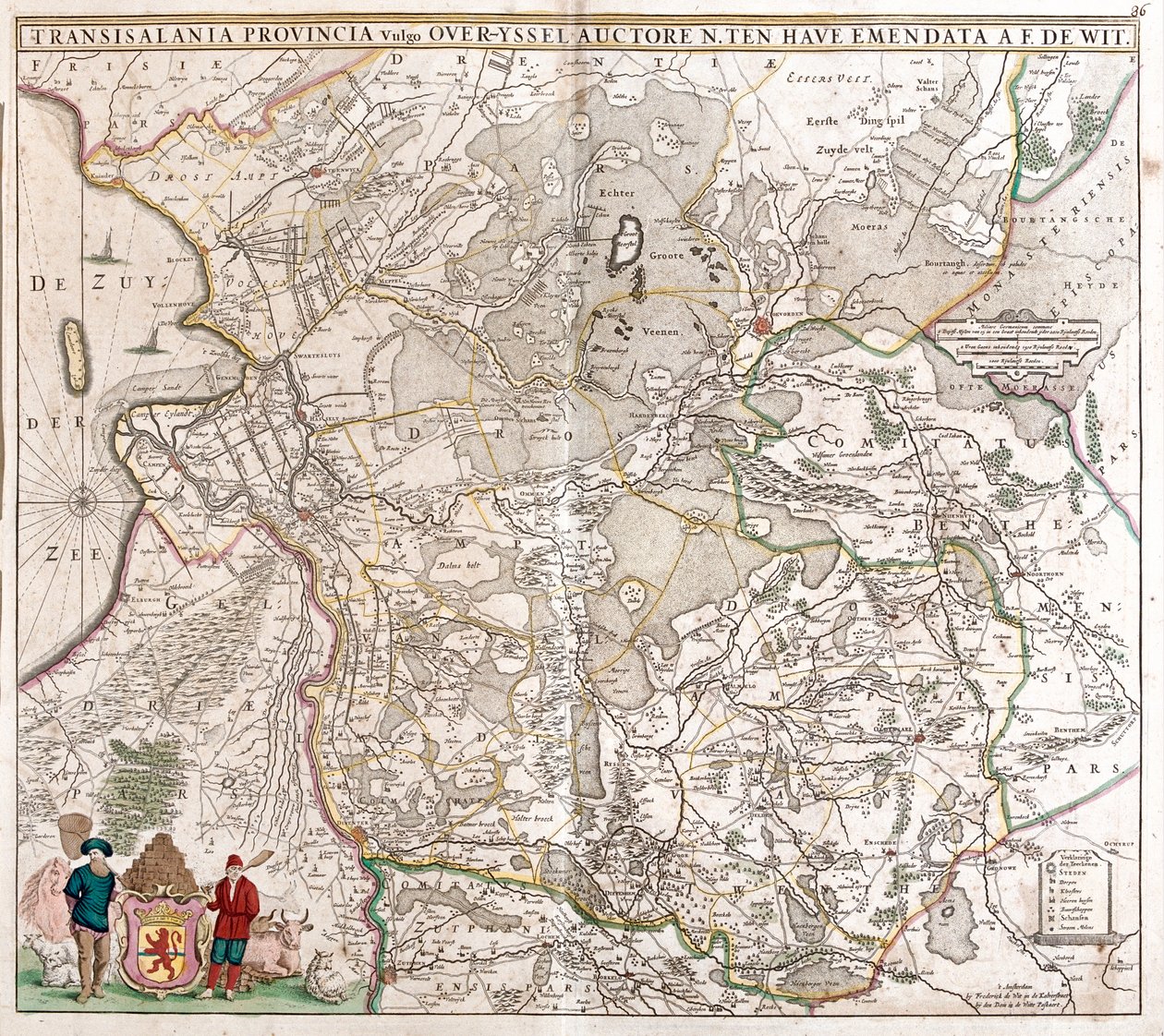 Drenthe, Overijssel, Holland af Frederick de Wit