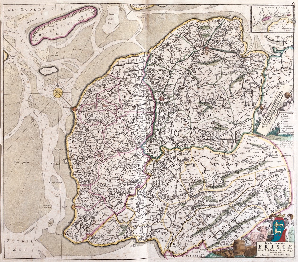 Friesland, Groningen, Holland af Frederick de Wit