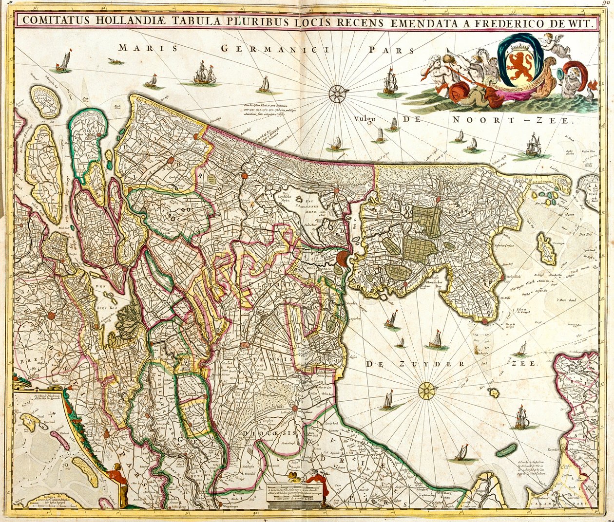 Gelderland, Utrecht, Nordholland, Sydholland, Holland af Frederick de Wit