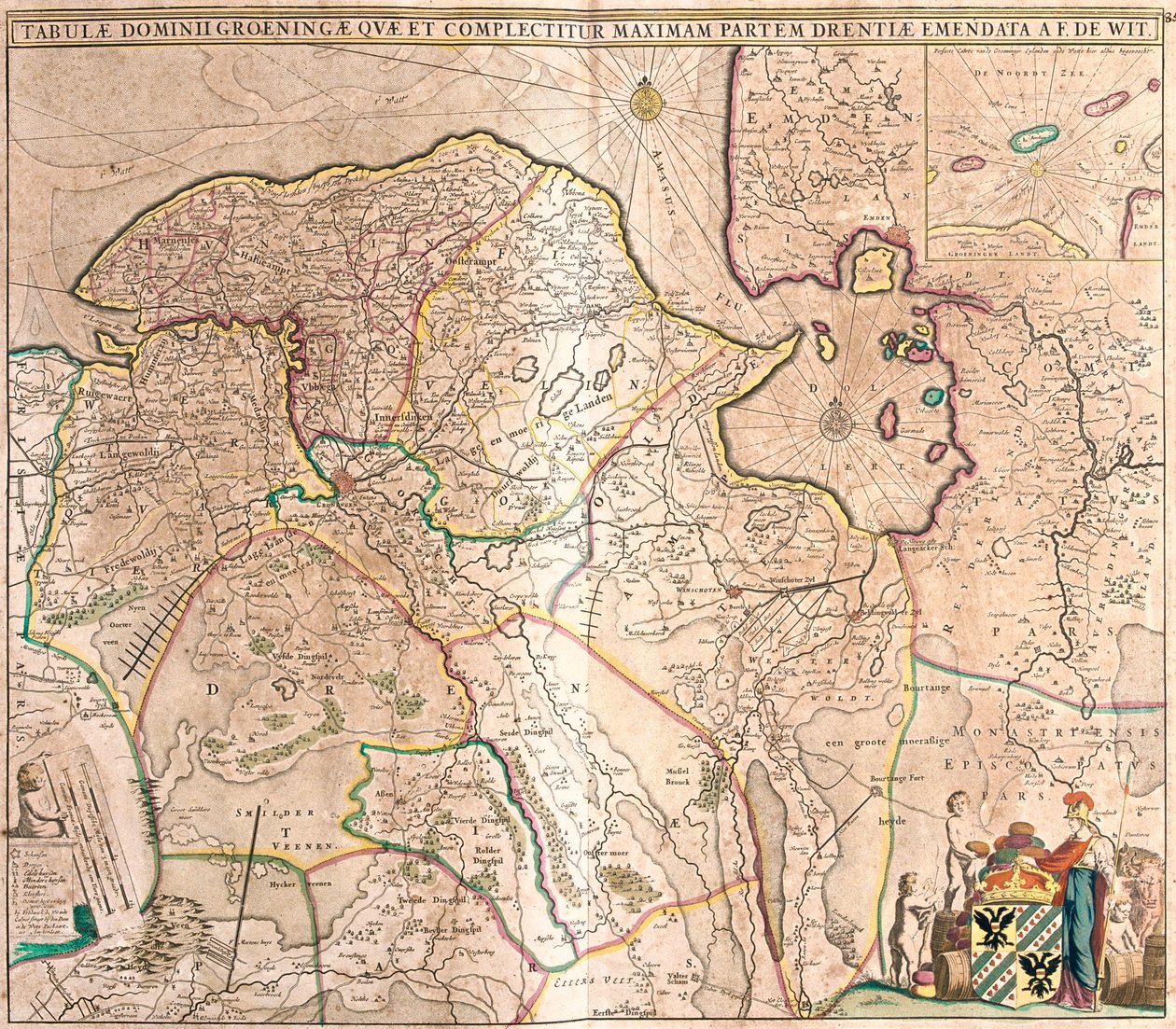 Groningen, Drenthe, Holland af Frederick de Wit