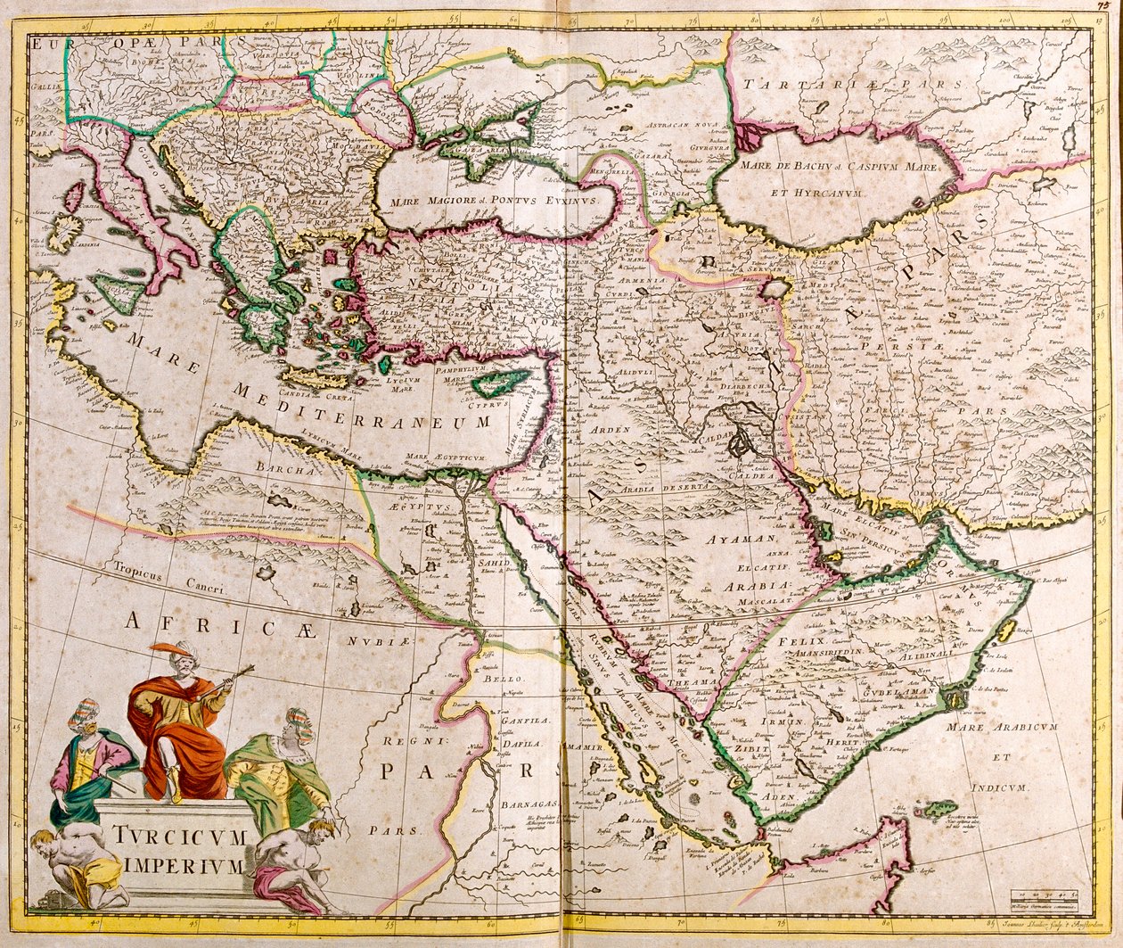 Italien, Balkanhalvøen, Tyrkiet, Libanon, Syrien, Israel, Jordan, Irak, Den Arabiske Halvø, Iran af Frederick de Wit