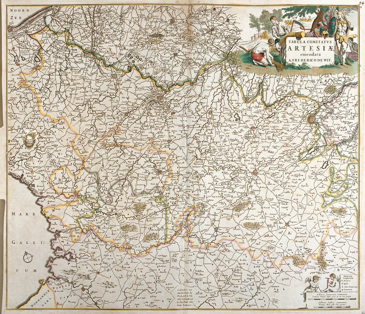 Kort over greven af Artois (Frankrig) (radering af Frederick de Wit