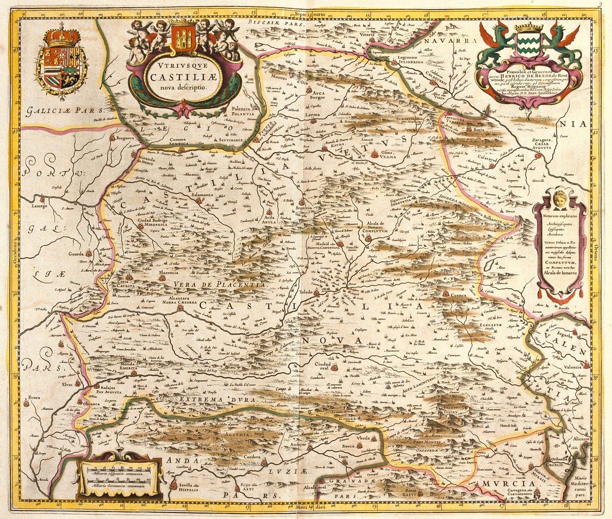 Kort over kongeriget Castilla (Spanien) (radering af Frederick de Wit