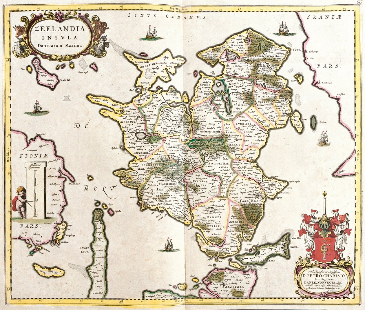 Kort over øen Zelande (Holland) (radering af Frederick de Wit