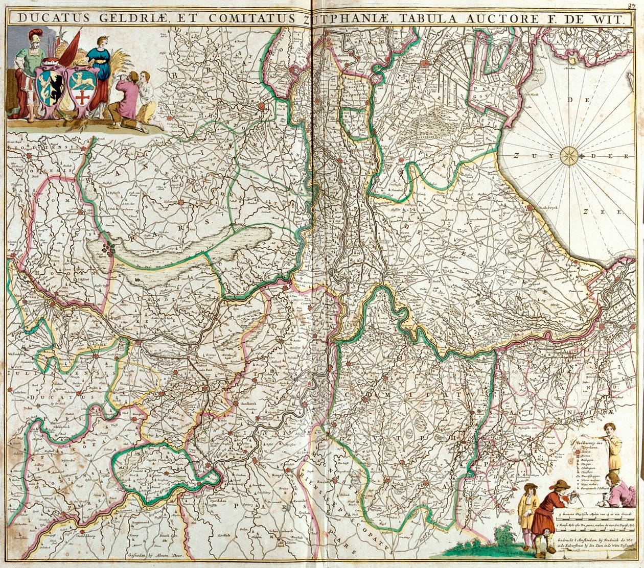 Overijssel, Nordholland, Gelderland, Nord-Brabant, Utrecht, den flamske region, Holland, Belgien af Frederick de Wit